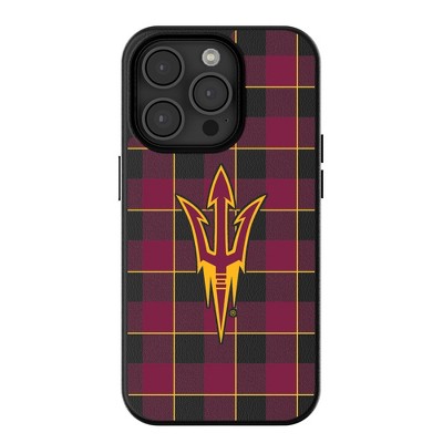 Keyscaper NCAA Plaid MagSafe Compatible Cell Phone Case for iPhone 15