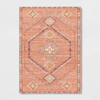 5' x 7' Sunset Moroccan Woven Tapestry Outdoor Rug Coral - Opalhouse™