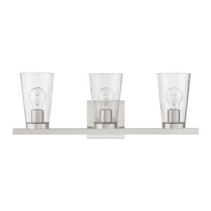 Livex Lighting Cityview 3 - Light Vanity in  Brushed Nickel - 1 of 4