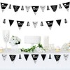 Big Dot of Happiness 30 Piece Black and White Graduation Party Pennant Triangle Banner - 2 of 4
