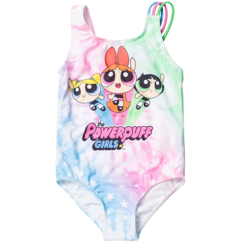 Powerpuff Girls Blossom Bubbles Buttercup One Piece Bathing Suit Toddler, 1 of 7