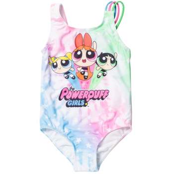 Powerpuff Girls Blossom Bubbles Buttercup One Piece Bathing Suit Toddler
