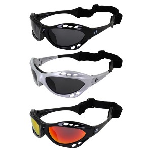 3 Pairs of Birdz Eyewear Seahawk Safety Goggles with Smoke, Flash Mirror, Red Mirror Lenses - 1 of 4
