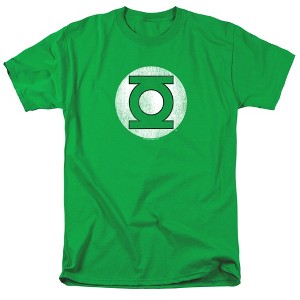 Dc Green Lantern Green Lantern Logo Distressed Adult T-Shirt - 1 of 4