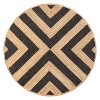 Piper Two-Tone Chevron Round Jute - JONATHAN Y - image 2 of 4