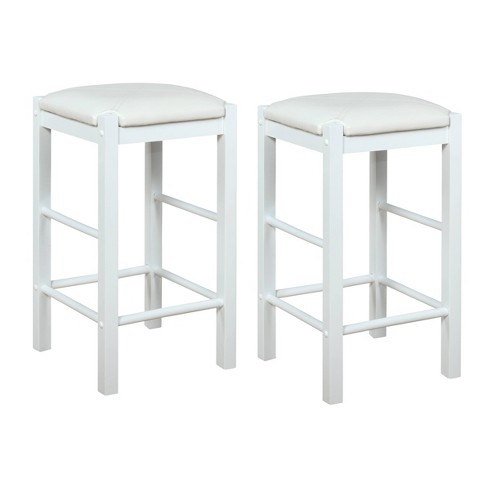 White backless counter stool sale