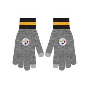 NFL Pittsburgh Steelers Gray Big Logo Glove - 1 of 4