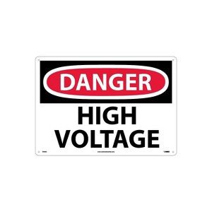 National Marker High Voltage 14X20 .040 Aluminum Danger Sign D49AC - 1 of 1