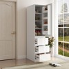 Ridstar 70.87 in. H Kitchen Pantry Cabinet with Doors, Shelves & Drawers-White - 2 of 4