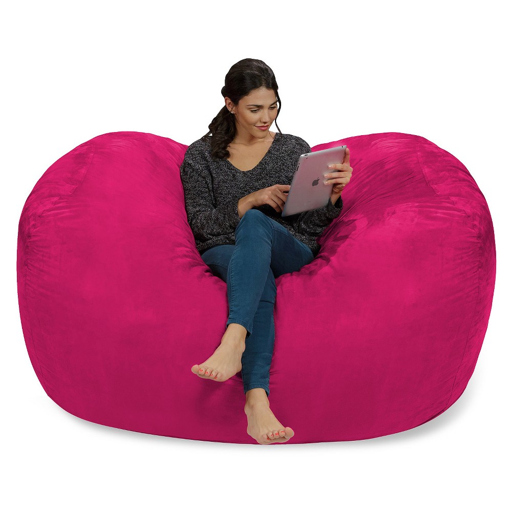 Photos - Bean Bag 6' Large  Lounger with Memory Foam Filling and Washable Cover Fuch