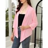 Coolmee Women's Casual 3/4 Sleeve Tie Open Front Cardigans Sheer Draped Ruffles Cardigan - 2 of 4