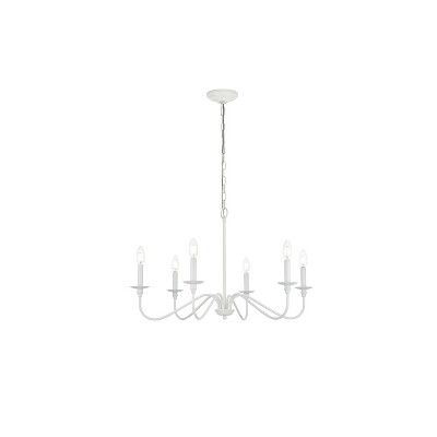 Elegant Lighting Rohan 36 inch chandelier in White