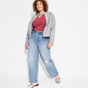 Women's High-Rise Straight Jeans - Wild Fable™ - 1 of 3