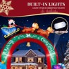 FONTOI 10FT Inflatable Archway Christmas Decoration Santa Sleigh with Reindeer Festive Entrance for Yard Garden Party, Multicolored, - 2 of 4