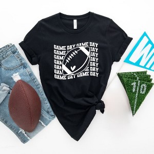 Simply Sage Market Women's Football Game Day Stacked Wavy Short Sleeve Graphic Tee - 1 of 4