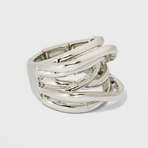 Stretch Twisted Knot Ring - A New Day Silver, Women