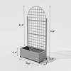 Iron Art Gray Arched Planter Box with Climbing Frame (Checkerboard Pattern) - 3 of 3