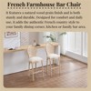 RISOKEYS French Country Bar Chairs Set of 2 - Upholstered Chairs with Nature Rattan Round Back - Furniture for Home Decor - 2 of 4
