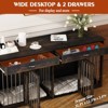 Famapy Dog Crate 72.4" Furniture Style Design Dog Crate with Drawers and Dividers Functional & Tailored for Your Furry Friends - 4 of 4