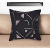 20" Blue Geometric Cotton Blend Throw Pillow With Embroidery - 2 of 4