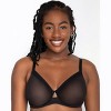 Curvy Couture Womens Sheer Mesh Full Coverage Unlined Underwire