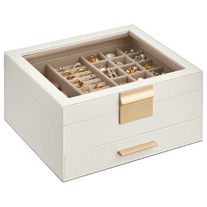 Accessory Organizer 2-Layer Jewelry Box Modern Jewelry Organizer - 1 of 4