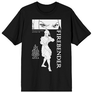 Avatar The Last Airbender Azula, Firebender on Black Short Sleeve Adult T-Shirt - 1 of 3