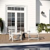 Merrick Lane Indoor/Outdoor Adirondack Dining Chair with Fold Out Cup Holder, Recycled All-Weather HDPE Adirondack Chair - 2 of 4