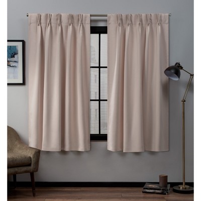 Exclusive Home Sateen Pinch Pleat Woven Blackout Back Tab Window ...