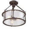 Quoizel Lighting Buchanan 3 - Light Semi-Flush Mount in  Western Bronze - 3 of 4
