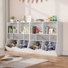 Acekool Kids Bookshelf and Toy Organizer, Floor Storage Cabinet with 3 Drawers and 4 Cubbies, White Bookcase for Nursery or Playroom - 4 of 4