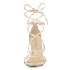 Allegra K Women's Back to College Strappy Straps Lace Up Chunky Heel Sandals - 3 of 4