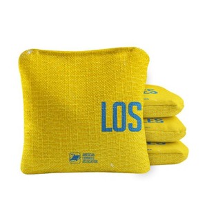 Skip's Garage | Gameday Los Angeles Yellow Synergy Pro Cornhole Bags (Set of 4) - 1 of 4