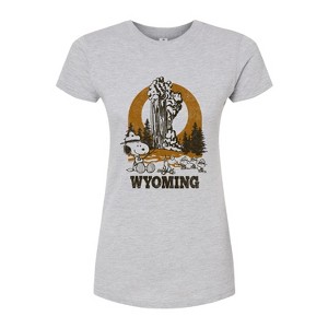 Women's - Peanuts - Snoopy Wyoming Fitted Graphic T-Shirt - 1 of 3