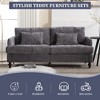 MOONMISS Mid Century Modern chenille Fabric Upholstered Loveseat sofa, for Living Room,Brown wood feet sofa for Bedroom,Reading - 4 of 4