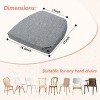 SEVOBAL 2Pack Seat Cushions with Premium Soft Cotton Filling, Non-Slip Bottom, Comfortable Durable Chair Pads for Living Room, Black, 17"*16.5"*2.2" - 3 of 4