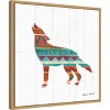 Amanti Art Southwestern Vibes VI Wolf by Farida Zaman Canvas Wall Art Print Framed 22-in. x 22-in. in Maple - 3 of 4