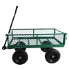 VisioGear Portable Folding Beach Wagons with Wheels, Portable Carts with Adjustable Handle, Green, 37"*19.48"*40.15" - 4 of 4