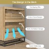 CIPACHO Narrow Entryway Shoe Storage Cabinet 2 Flip Drawers Slim Hidden Rack with Metal Leg for Hallway - 2 of 4