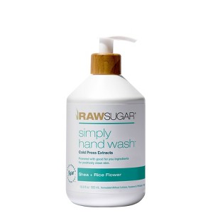 Raw Sugar Simply Hand Wash - Shea + Rice Flower - 16.9 fl oz - 1 of 4