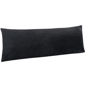 Zippered Velvet Body Pillowcase, Super Soft and Cozy Luxury Fuzzy Flannel Body Pillow Cover - NTBAY - 1 of 4