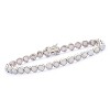 Designs By Gioelli Sterling Silver Created Opal Tennis Bracelet - 3 of 3