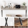 Console Table, Behind Couch Table Sofa Tables Narrow Entryway Table with Storage Shelf and Metal Frame - 4 of 4