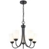 Millennium Lighting Ivey Lake 5 - Light Chandelier in  Matte Black - 3 of 4