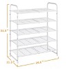 Simple Trending 5-Tier Stackable Shoe Rack White - 4 of 4