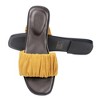 Roxoni Women’s Ruched Fabric Slide Sandals Open Toe Flat Sandals with Heel Cushion - 2 of 4