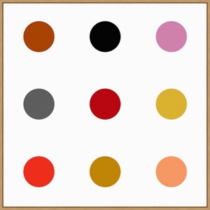30" x 30" Circle Three Mix by Karl Langdon Framed Canvas Wall Art Print - Amanti Art: Modern Lithograph, Polystyrene Frame - 1 of 4