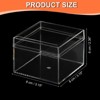 Unique Bargains Square Cube Clear Acrylic Box with Lid for Candy Tiny Jewelry Display - 2 of 4