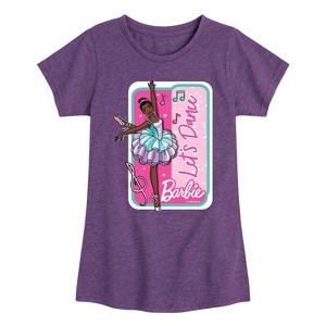 Girls' - Barbie - Lets Dance Fitted Short Sleeve Graphic T-Shirt - 1 of 4