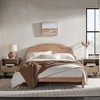 Saracina Home Queen Arched Headboard Bed Cerused White: Boho Solid Pine, Platform Frame - 3 of 4